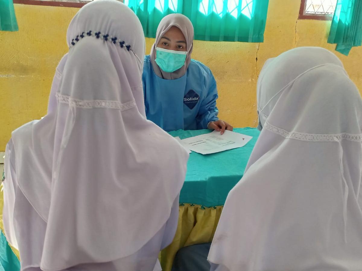 Kegiatan Vaksinasi Siswa SMAN 1 Muara Enim